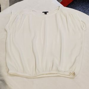 Forever 21 Back Slit Blouse, Ivory, Size M